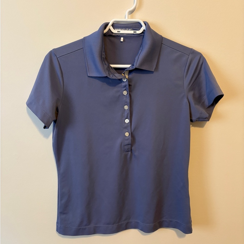 Nike Golf Women's Button Down Shirt in Blue